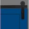 Ekena Millwork Economy Horseshoe Barn Door Hardware Set w/ 6' Track & Silent Rollers for 1 3/8" to 1 3/4" Doors GB6008H26BL - alternate 4
